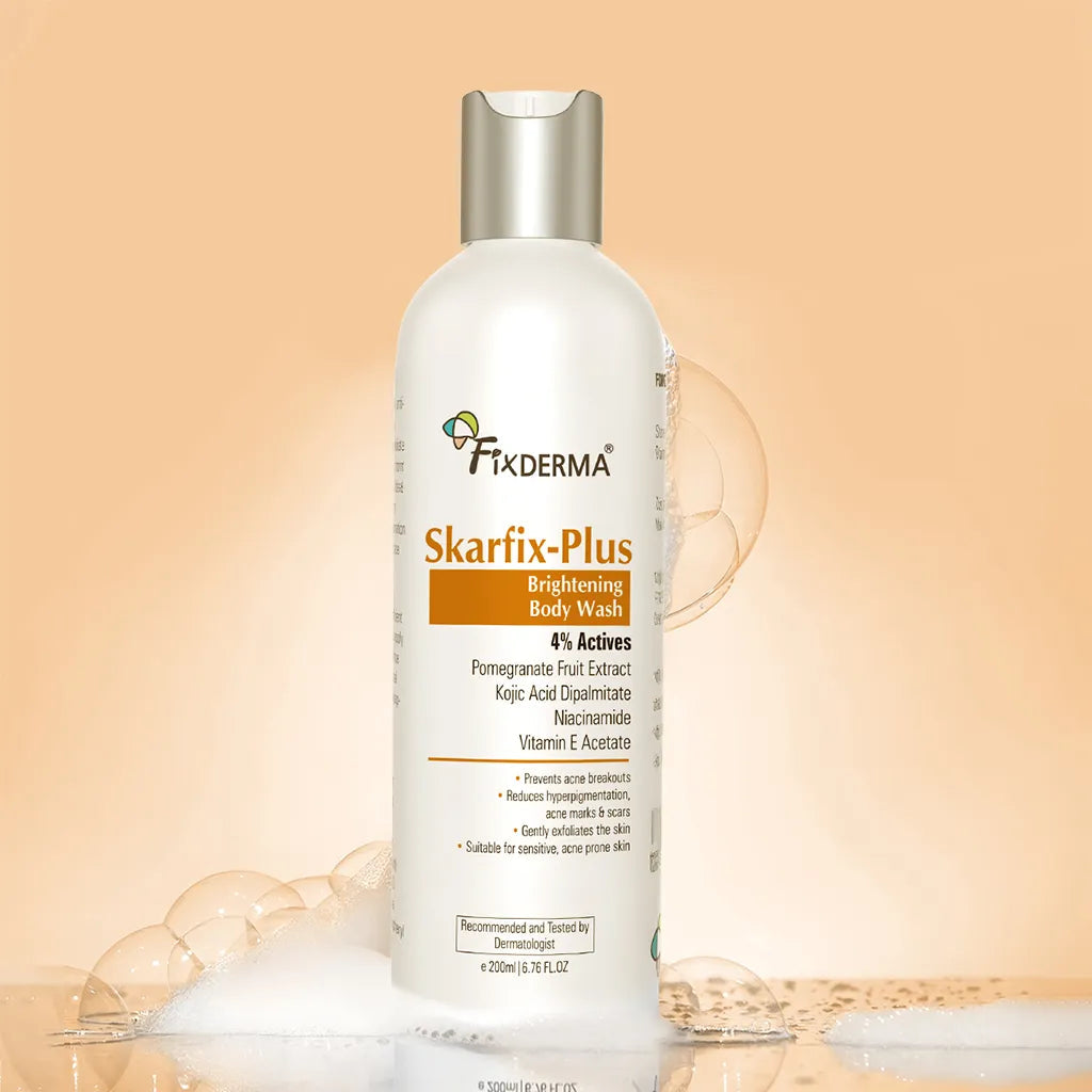 Fixderma Skarfix-Plus Brightening Body Wash | 4% actives to cleanse, brighten, and fade dark spots, 200ml - Image 7 - Buy from Indicrest