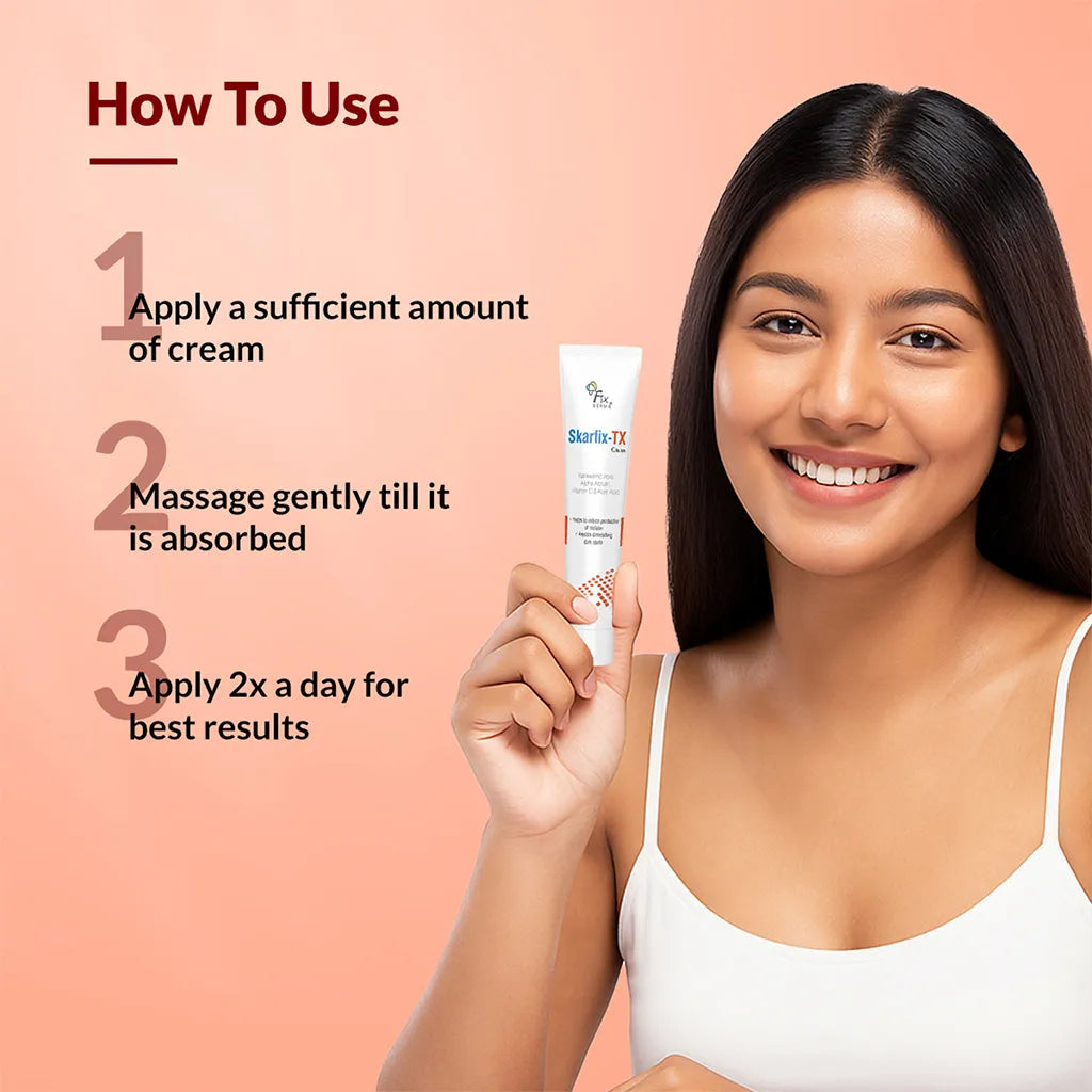 Fixderma Skarfix-TX Cream | Effective treatment for melasma and dark spots, 15g - Image 6 - Buy from Indicrest