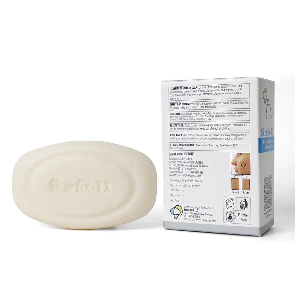 Fixderma Skarfix-TX De-Pigmentation & Brightening Soap | Deeply cleanses & brightens the skin, 75g - Image 10 - Buy from Indicrest