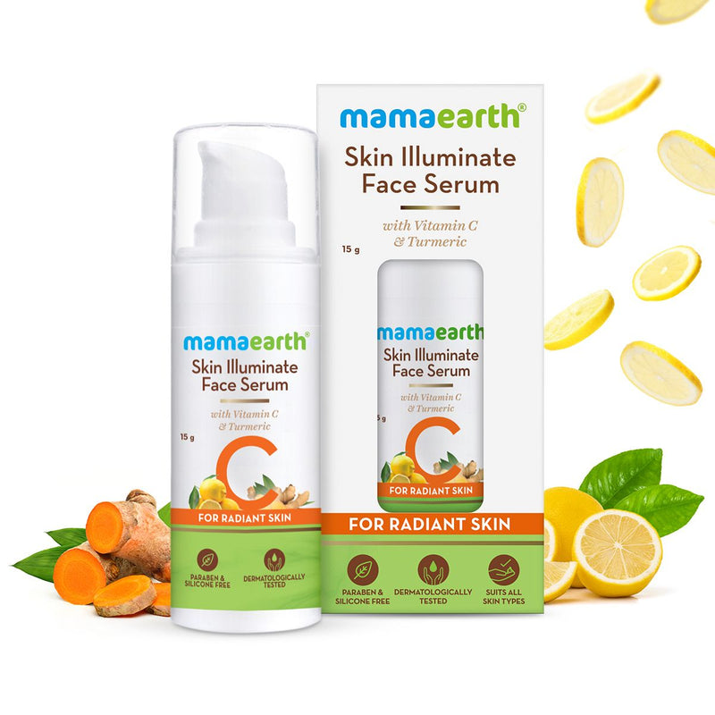 Mamaearth Skin Illuminate Face Serum for Radiant Skin with Vitamin C and Turmeric, 15g - Buy from Indicrest