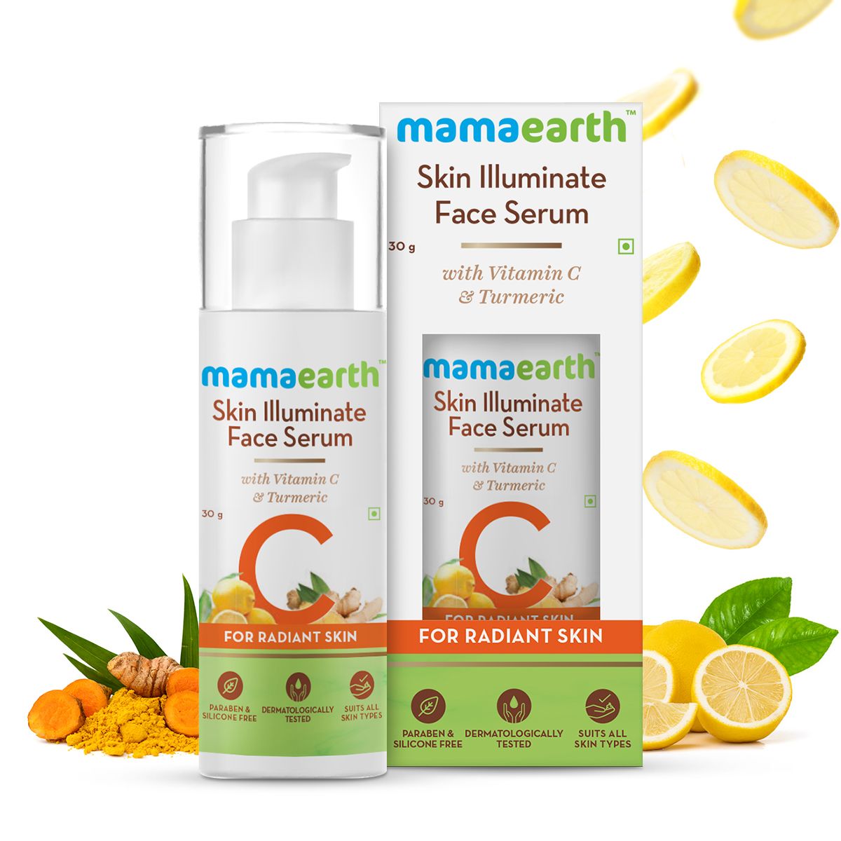 Mamaearth Skin Illuminate Face Serum for Radiant Skin with Vitamin C and Turmeric, 30g - Buy from Indicrest