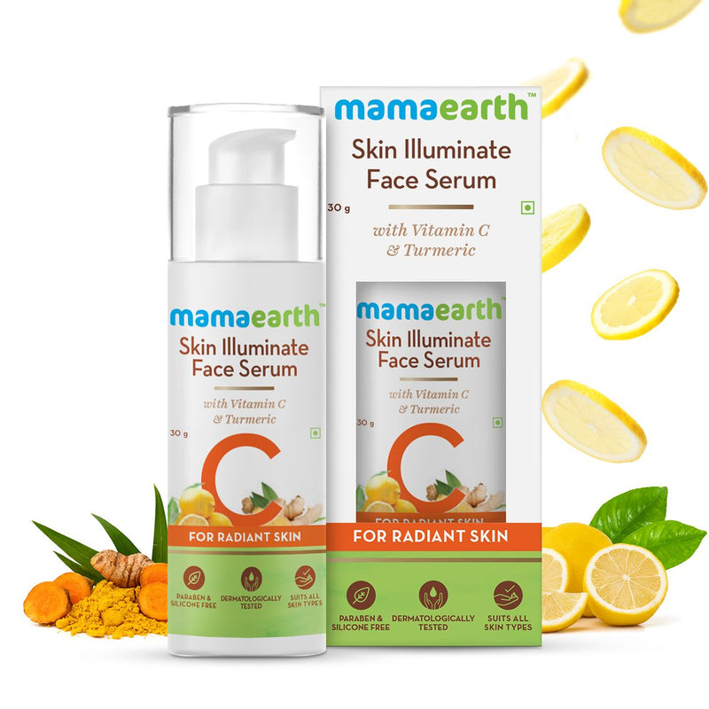 Mamaearth Skin Illuminate Face Serum for Radiant Skin with Vitamin C and Turmeric, 30g - Buy from Indicrest