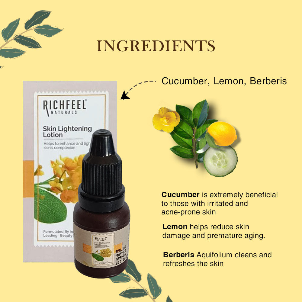 Richfeell Skin Lightening Lotion 10 ml Pack of 3 - Image 3 - Buy from Indicrest