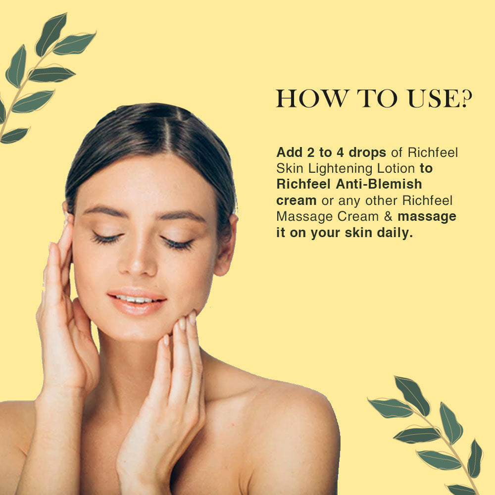 Richfeell Skin Lightening Lotion 10 ml Pack of 3 - Image 5 - Buy from Indicrest