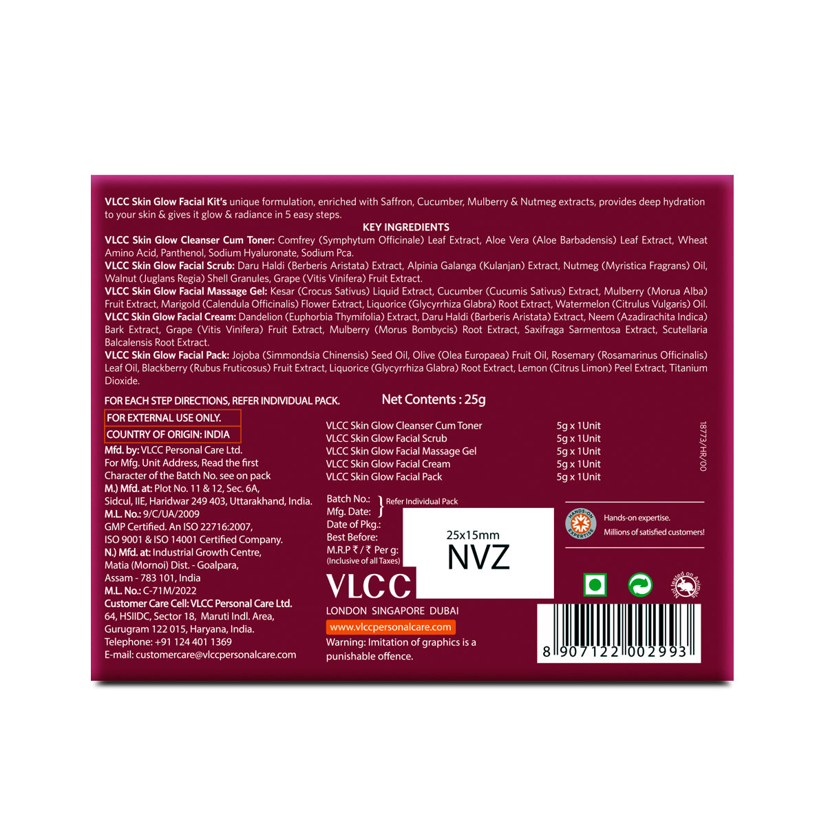 VLCC Skin Glow Facial Kit - 25 g - Image 8 - Buy from Indicrest