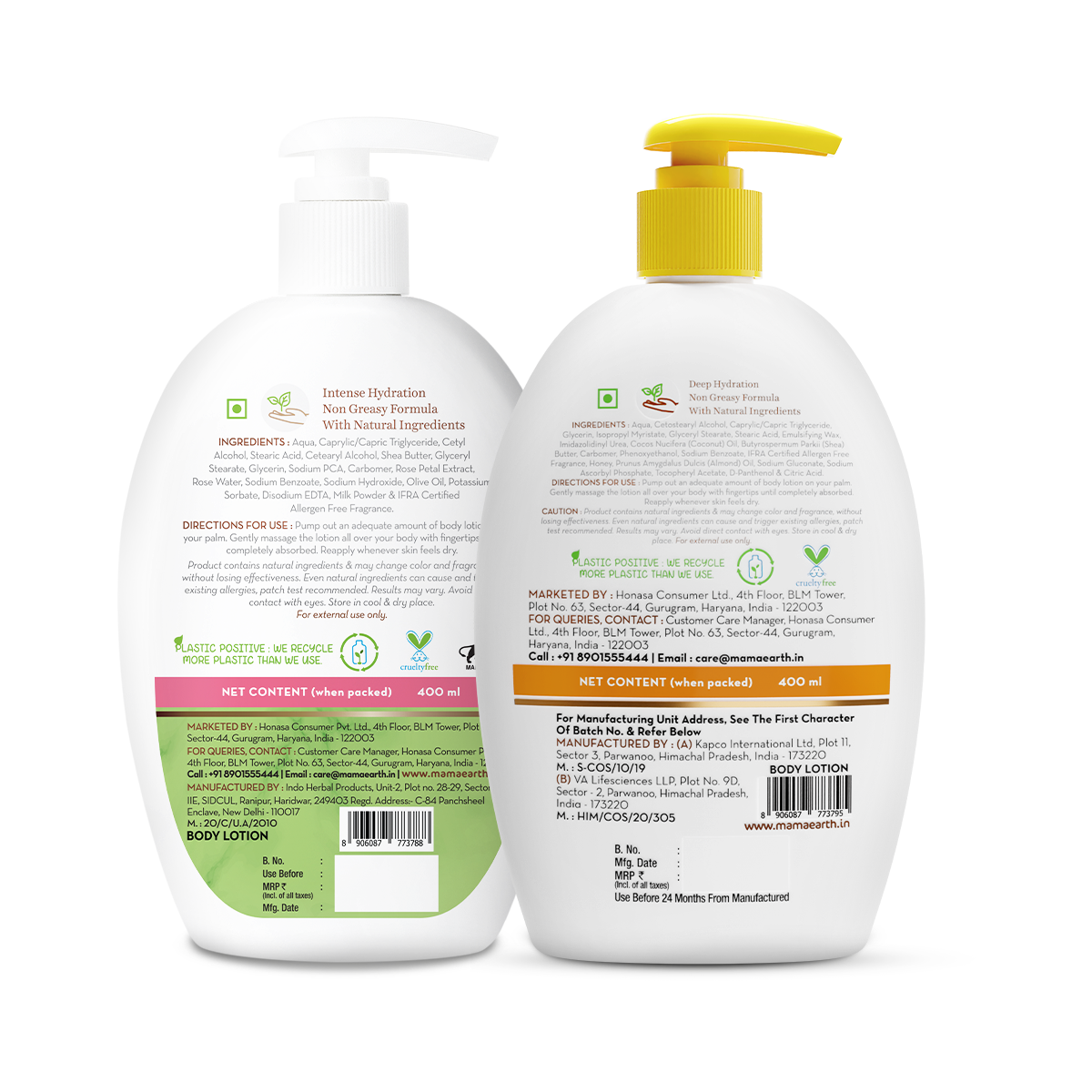 Mamaearth Skin Refreshing & Soothing Body Care Kit, Rose Body Lotion + Vitamin C Body Lotion, 400ml - Image 2 - Buy from Indicrest