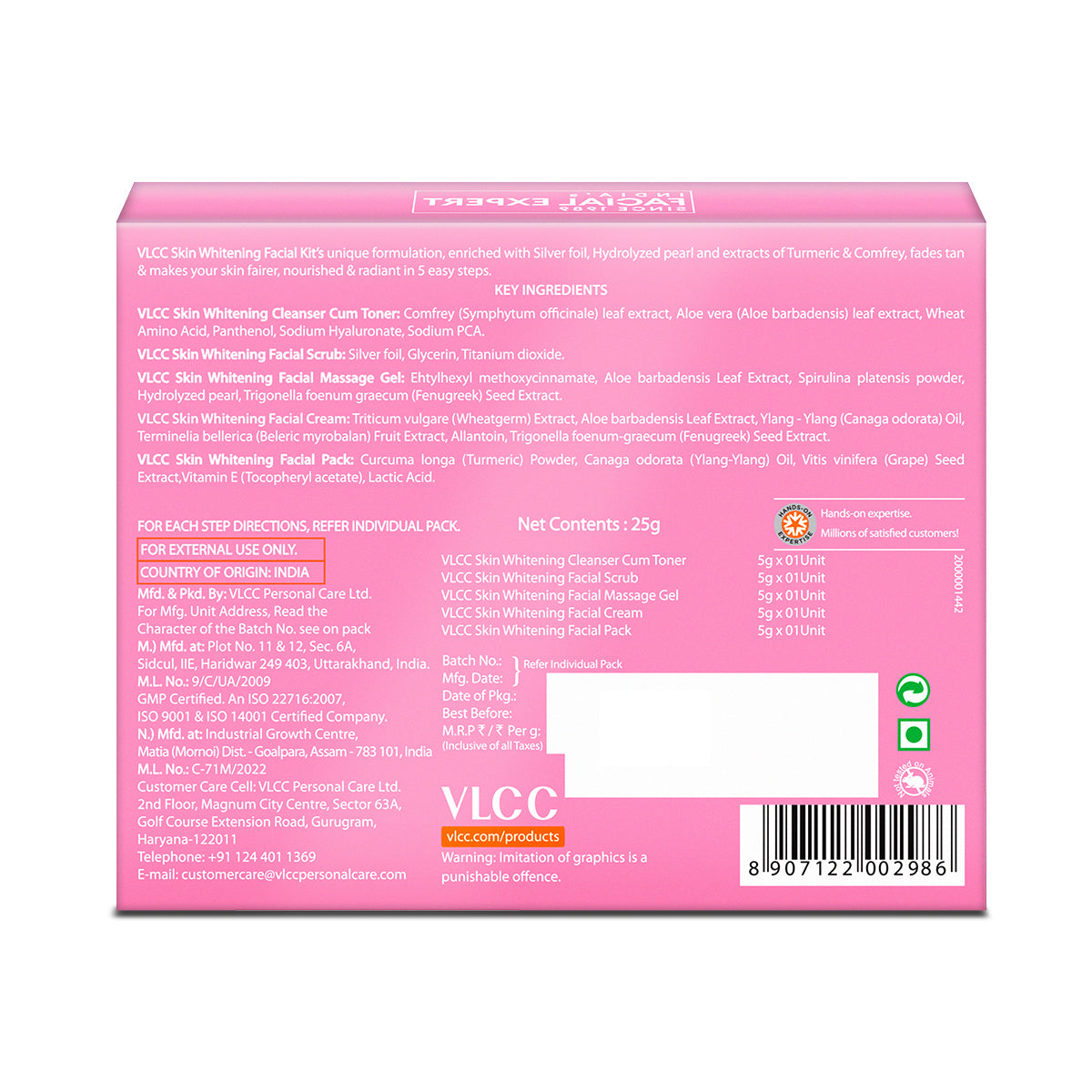 VLCC Skin Whitening Facial Kit - 25 g - Image 8 - Buy from Indicrest