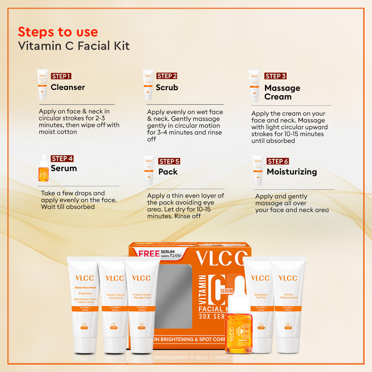 VLCC Vitamin C Facial Kit and Pedicure Manicure Kit Combo - Image 4 - Buy from Indicrest