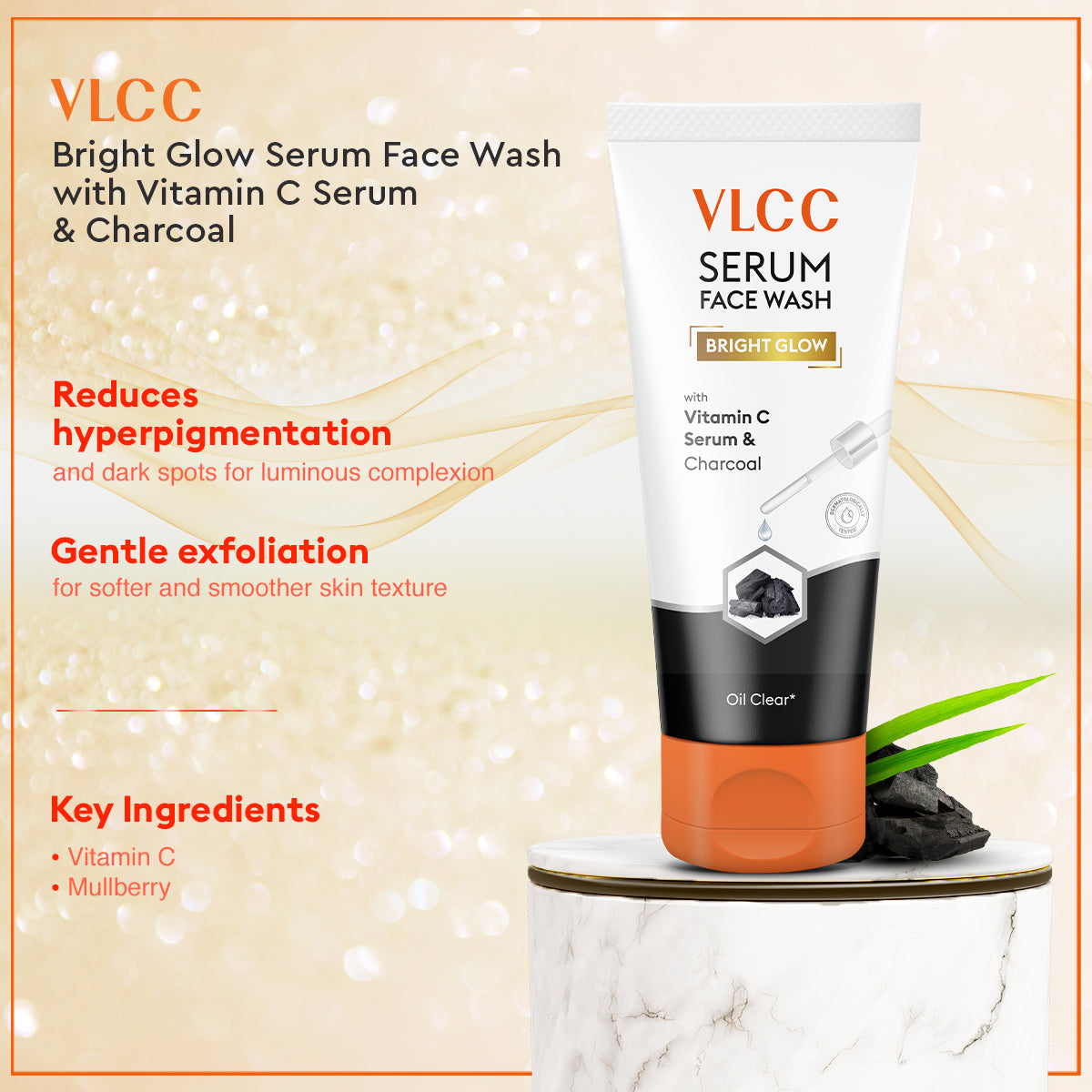 VLCC Vitamin C Night Cream and Bright Glow Serum Facewash with Vitamin C Serum and Mulberry Combo - Image 3 - Buy from Indicrest