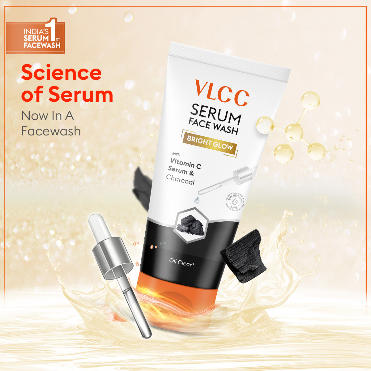 VLCC Vitamin C Night Cream and Bright Glow Serum Facewash with Vitamin C Serum and Mulberry Combo - Image 5 - Buy from Indicrest