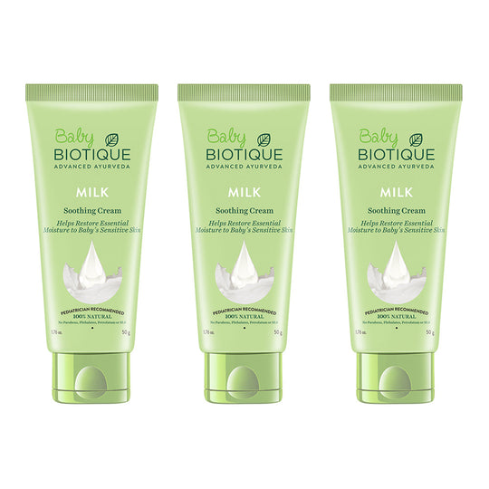 Biotique Milk Soothing Cream Baby, 50g (Pack of 3 ) - Buy from Indicrest