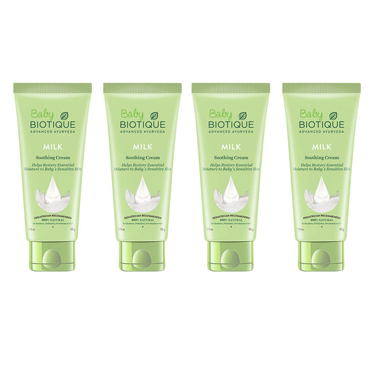 Biotique Milk Soothing Cream Baby, 50g (Pack of 4) - Buy from Indicrest