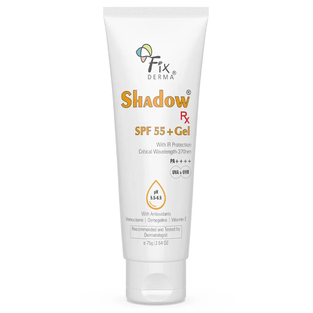 Fixderma Shadow Rx SPF 55+ Gel | Lightweight SPF 55+ protection for oily & acne-prone skin, 75g - Image 8 - Buy from Indicrest