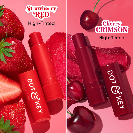 Dot & Key SPF 50+ Barrier Repair Hydrating Lip Balm - Pack of 2, (Strawberry Red + Cherry Crimson) Buy at Indicrest