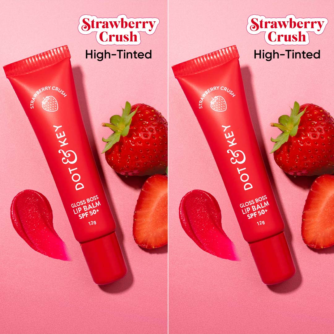 Dot & Key SPF 50+ Vitamin C + E Brightening Lip Balm - Pack of 2, (Strawberry Crush)