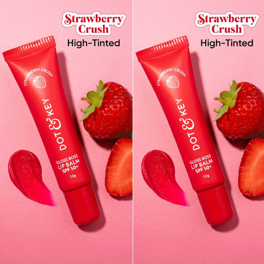 Dot & Key SPF 50+ Vitamin C + E Brightening Lip Balm - Pack of 2, (Strawberry Crush) Buy at Indicrest