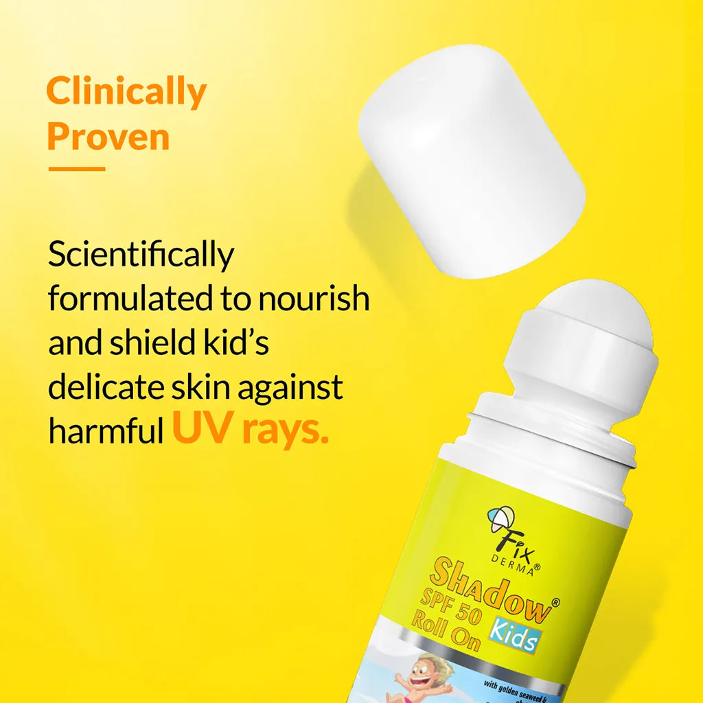 Fixderma Shadow SPF 50 Roll on Sunscreen for Kids | Paediatrician Approved SPF 50 Roll-on Protection for Kids, 30g - Image 4 - Buy from Indicrest