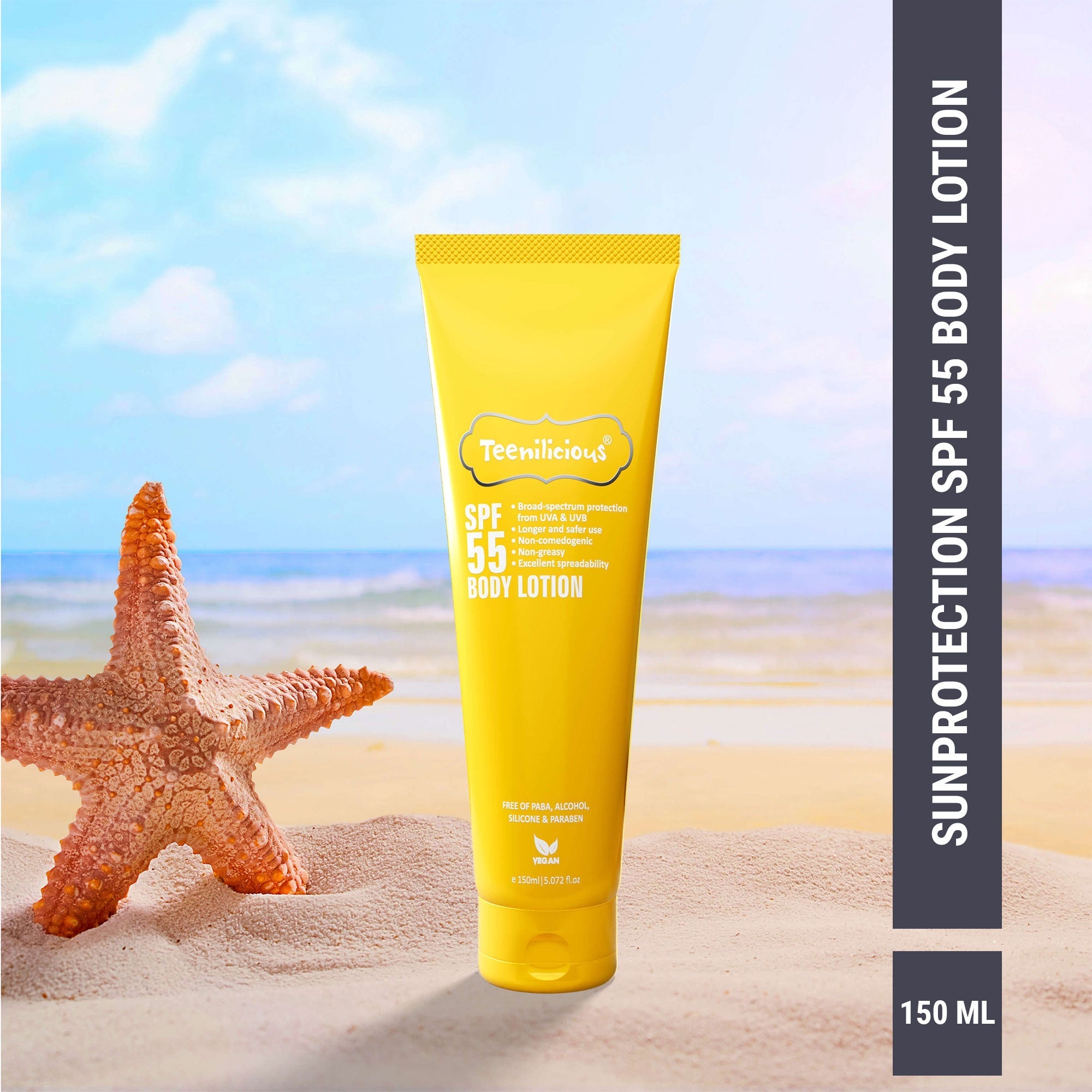 Fixderma Teenilicious SPF 55 Sunscreen Body Lotion | For Oily Skin and Sensitive Skin With SPF 50 PA+++ Sunscreen, 150ml - Buy from Indicrest