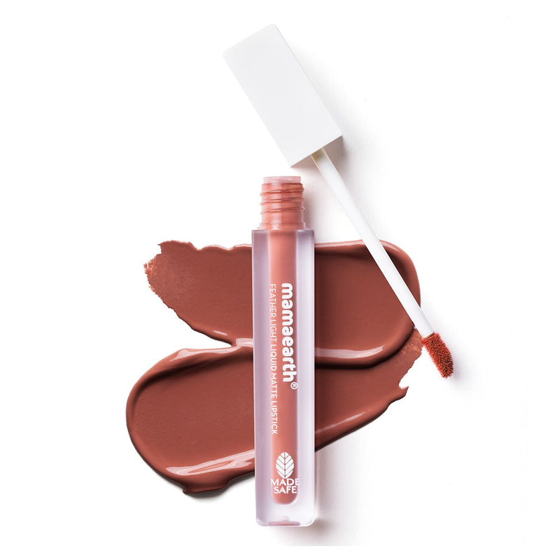 Mamaearth Feather Light Liquid Matte Lipstick, Nude Brown, 3.5ml - Buy from Indicrest