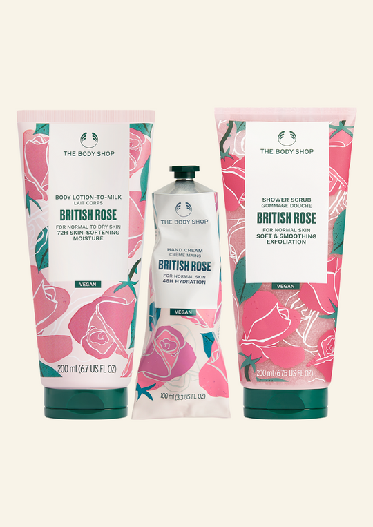 The Body Shop British Rose Scrub It Set, 3pc Buy at Indicrest