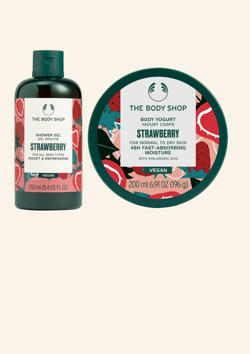The Body Shop Strawberry Shower Gel & Body Yogurt Duo, 2pc