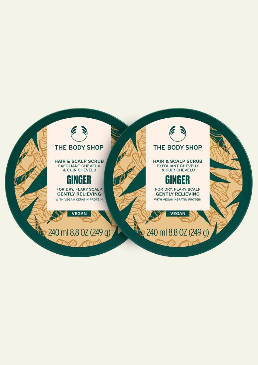 The Body Shop Ginger Hair & Scalp Scrub, 240ml X 2