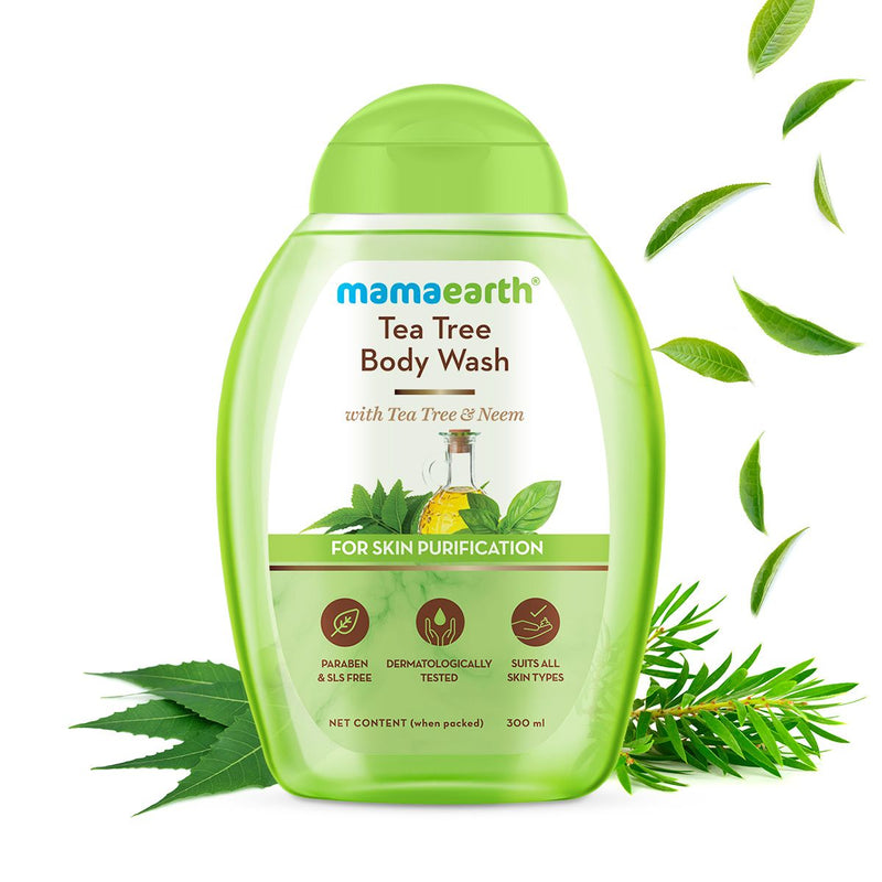 Mamaearth Tea Tree Body Wash With Tea Tree and Neem For Skin Purification, 300ml - Buy from Indicrest