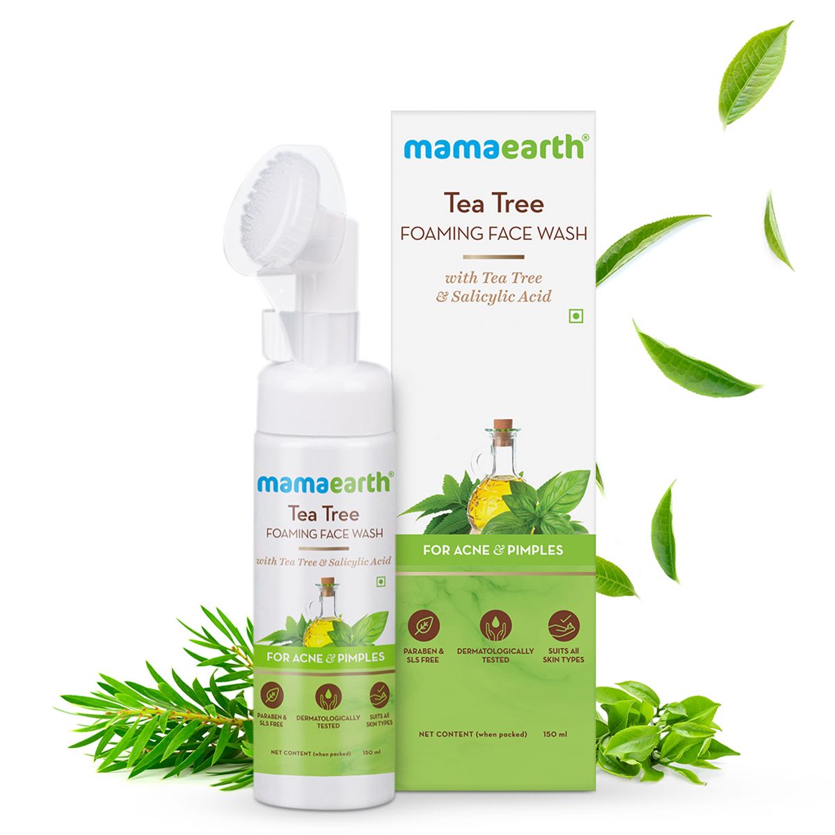 Mamaearth Tea Tree Foaming Face Wash with Tea Tree and Salicylic Acid for Acne and Pimples, 150ml - Buy from Indicrest
