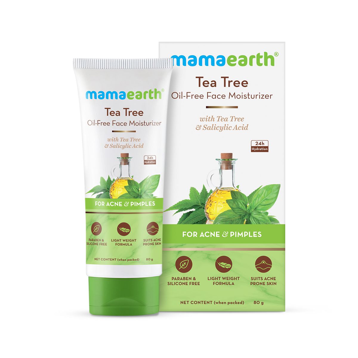 Mamaearth Tea Tree Oil-Free Face Moisturizer with Tea Tree and Salicylic Acid for Acne and Pimples, 80g - Image 7 - Buy from Indicrest