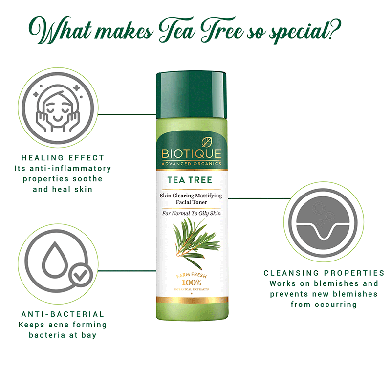 Biotique Tea Tree Facial Toner, 120ml - Image 7 - Buy from Indicrest