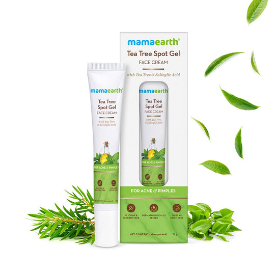 Mamaearth Tea Tree Spot Gel Face Cream with Tea Tree and Salicylic Acid For Acne and Pimples, 15g - Buy from Indicrest