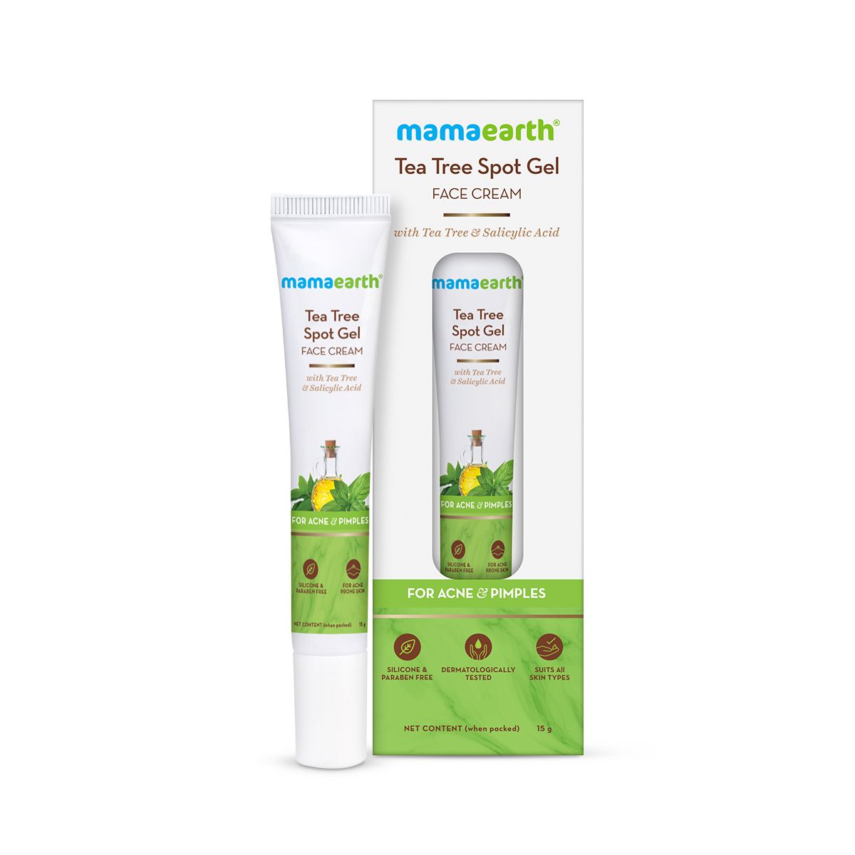 Mamaearth Tea Tree Spot Gel Face Cream with Tea Tree and Salicylic Acid For Acne and Pimples, 15g - Image 7 - Buy from Indicrest