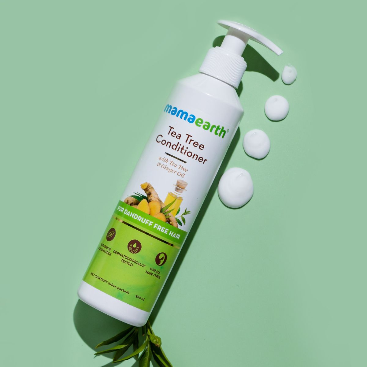 Mamaearth Tea Tree Conditioner with Tea Tree and Ginger Oil for Dandruff Free Hair 250ml - Image 2 - Buy from Indicrest
