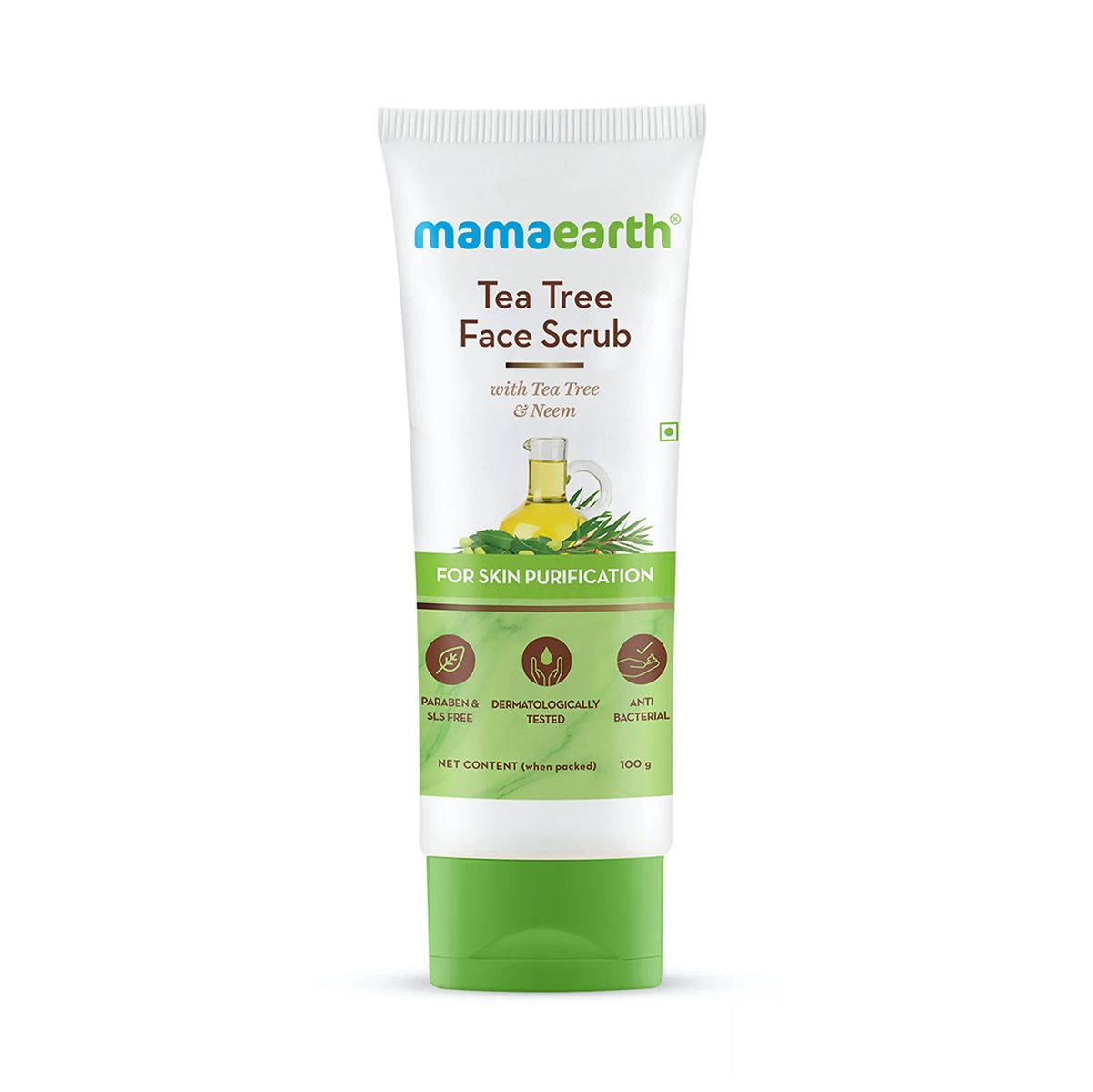 Mamaearth Tea Tree Face Scrub with Tea Tree and Neem for Skin Purification, 100g - Image 3 - Buy from Indicrest