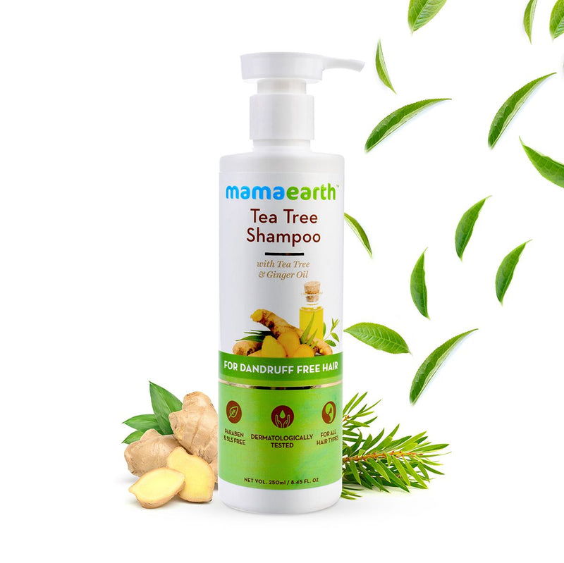 Mamaearth Tea Tree Shampoo for Dandruff Free Hair, 250ml - Buy from Indicrest