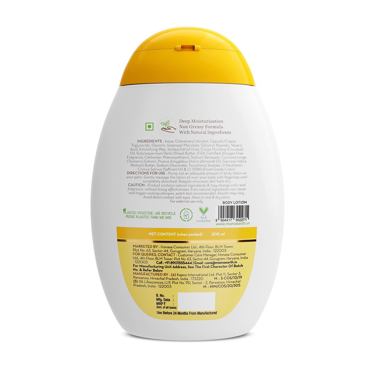 Mamaearth Ubtan Body Lotion with Turmeric & Kokum Butter for Glowing Skin, 200ml - Image 8 - Buy from Indicrest