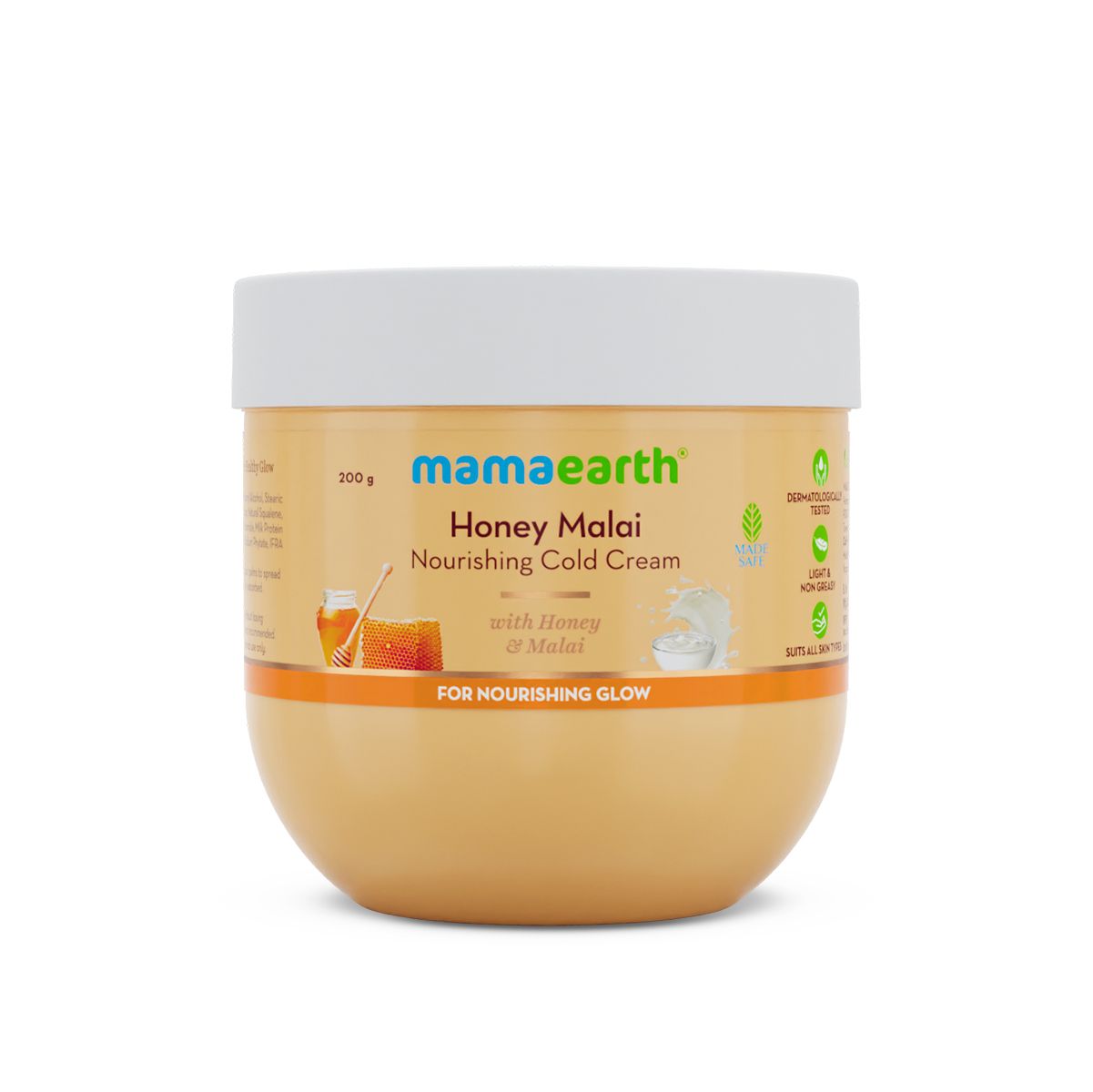 Mamaearth Honey Malai Cold Cream with Honey & Malai For Nourishing Glow, 200g - Image 7 - Buy from Indicrest