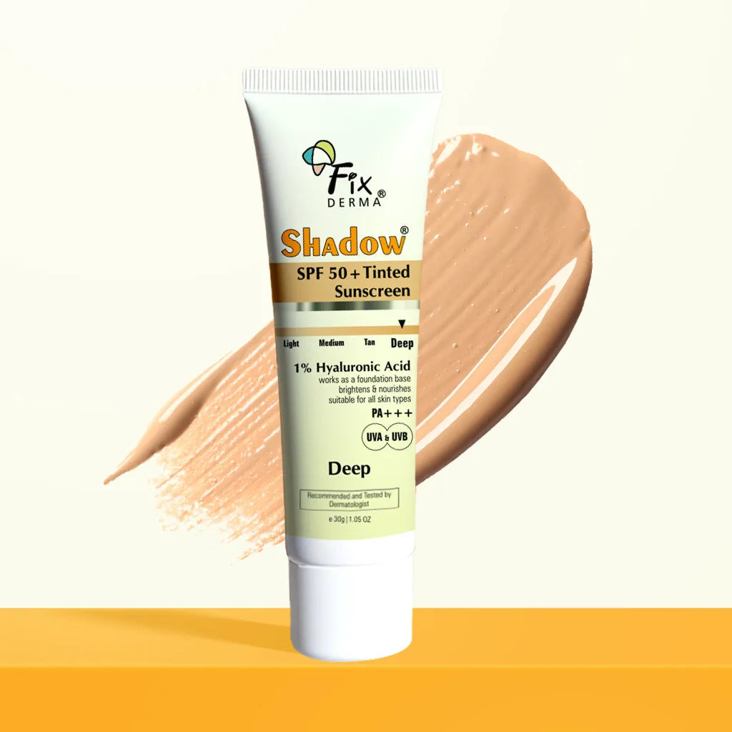 Fixderma Shadow SPF 50+ Tinted Sunscreen | 1% Hyaluronic Acid sunscreen, available in four flexible shades, 30g - Image 21 - Buy from Indicrest