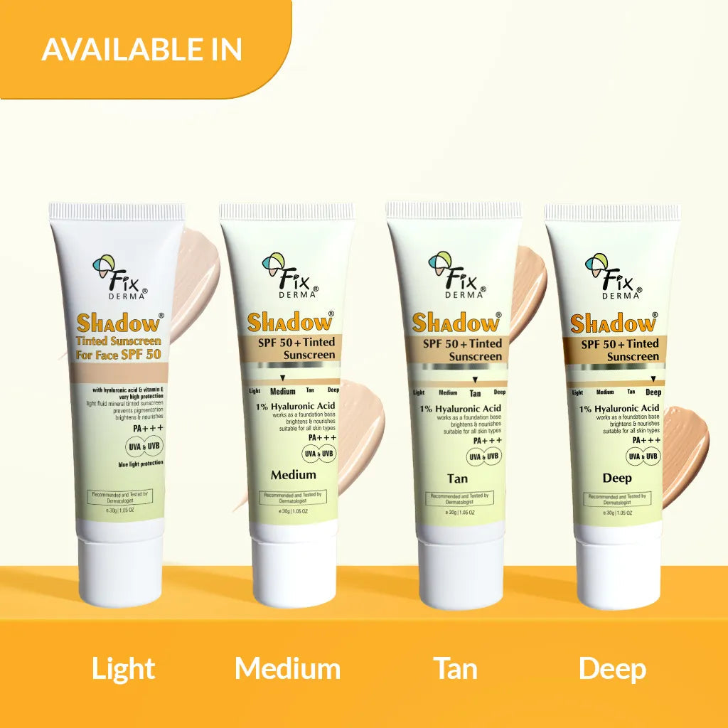 Fixderma Shadow SPF 50+ Tinted Sunscreen | 1% Hyaluronic Acid sunscreen, available in four flexible shades, 30g - Image 4 - Buy from Indicrest