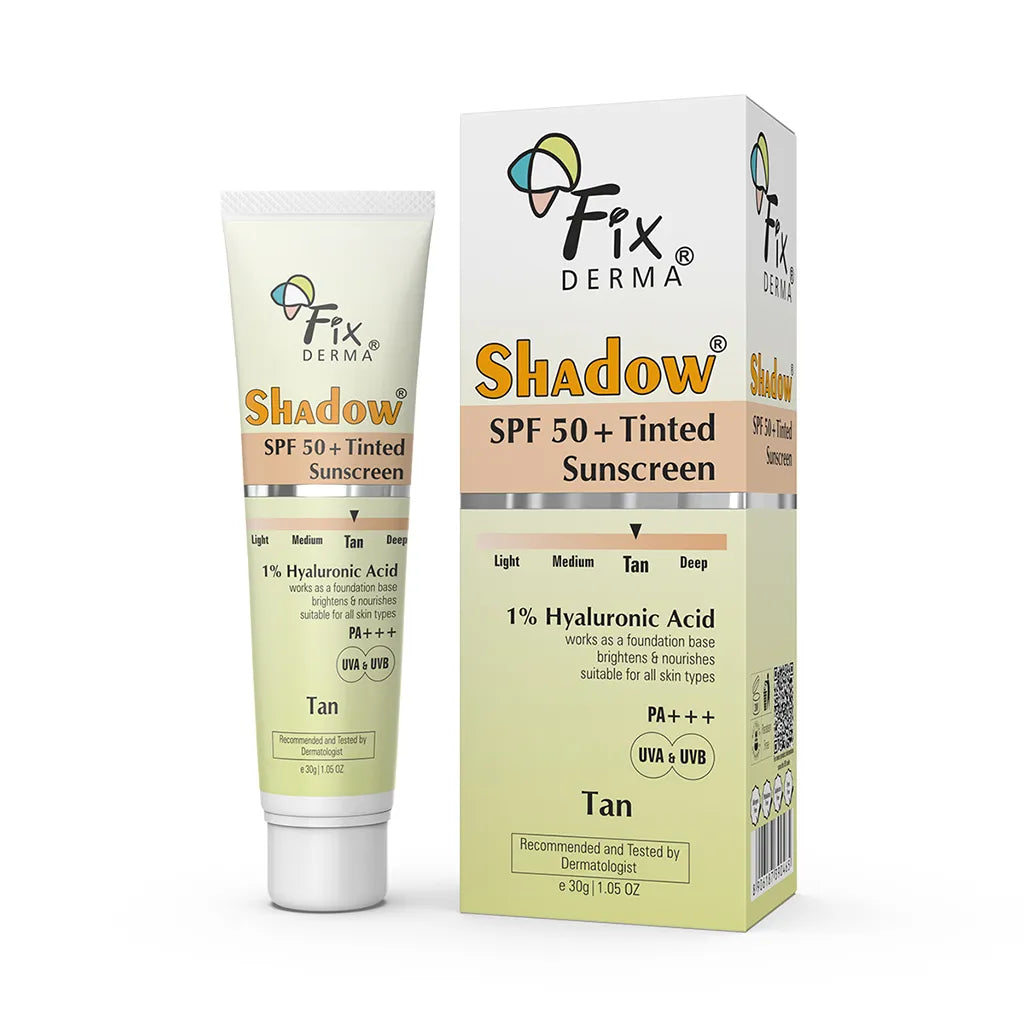 Fixderma Shadow SPF 50+ Tinted Sunscreen | 1% Hyaluronic Acid sunscreen, available in four flexible shades, 30g - Image 14 - Buy from Indicrest