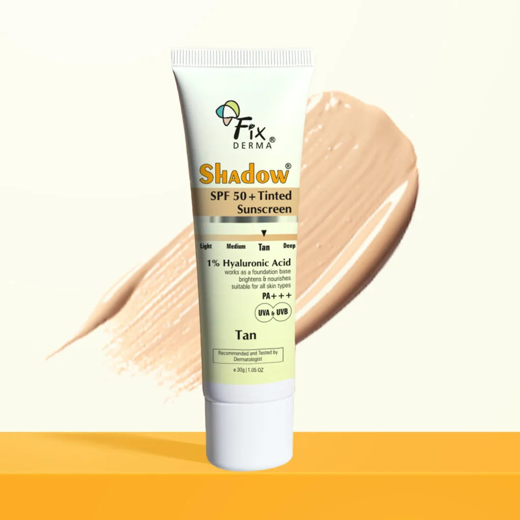 Fixderma Shadow SPF 50+ Tinted Sunscreen | 1% Hyaluronic Acid sunscreen, available in four flexible shades, 30g - Image 20 - Buy from Indicrest