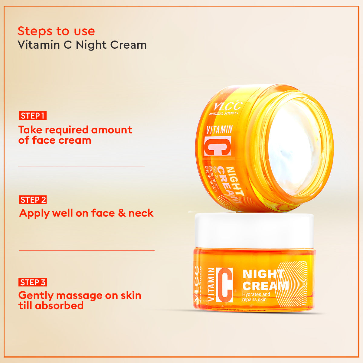 VLCC Vitamin C Night Cream and Vitamin C Night Serum Combo - Image 4 - Buy from Indicrest