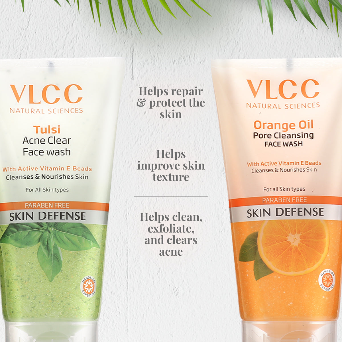 VLCC Tulsi Acne Clear Face Wash with FREE Orange Oil Pore Cleansing Face Wash - with Buy One Get One - 300 ml - Image 4 - Buy from Indicrest