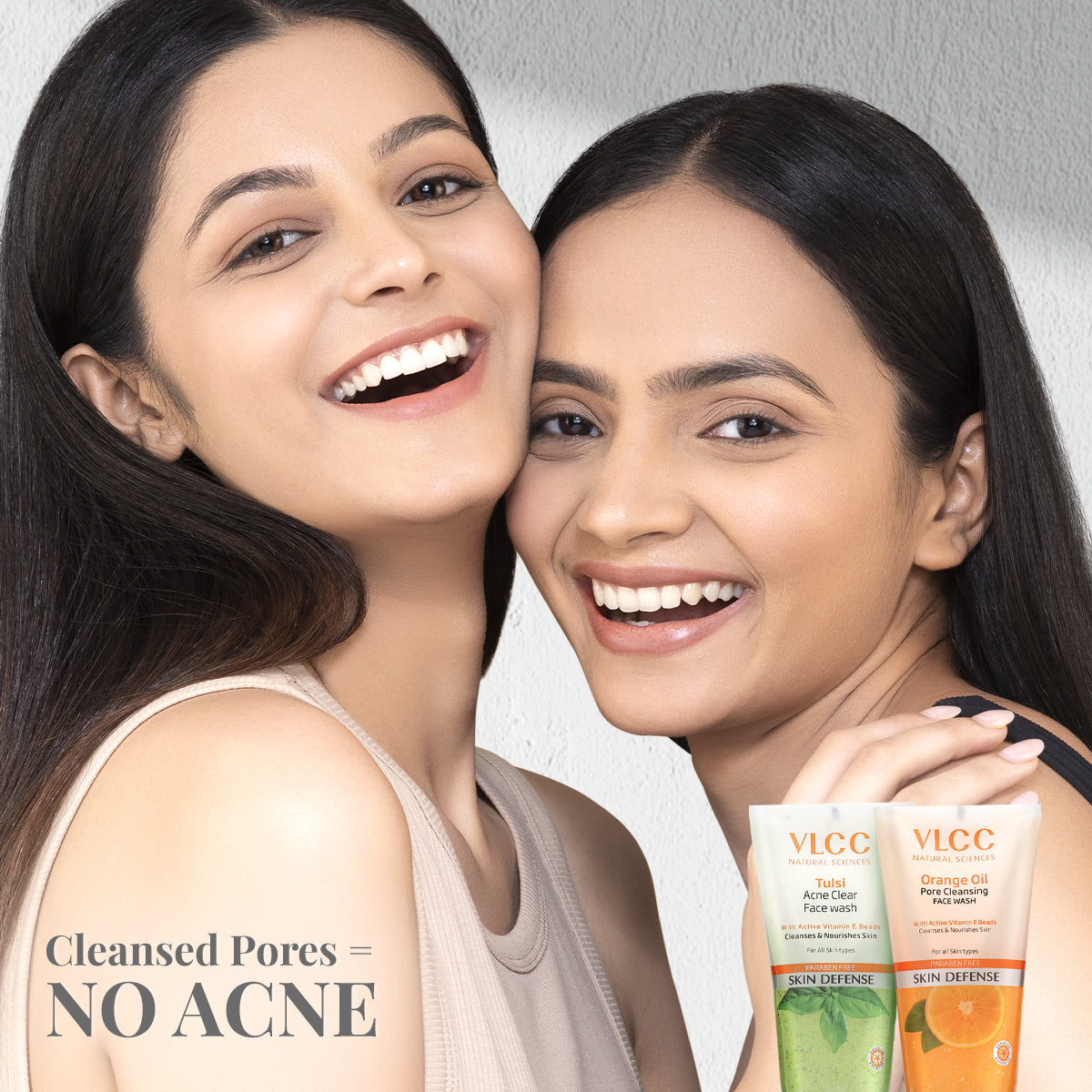 VLCC Tulsi Acne Clear Face Wash with FREE Orange Oil Pore Cleansing Face Wash - with Buy One Get One - 300 ml - Image 6 - Buy from Indicrest