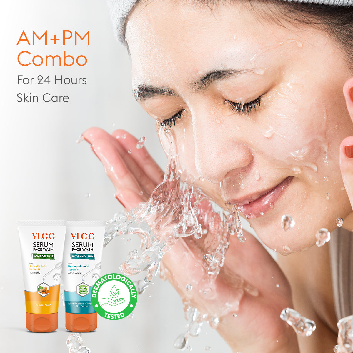 VLCC Salicylic Acid and Turmeric Serum Face Wash for AM and Aloe Vera Serum Face Wash for PM - Image 5 - Buy from Indicrest