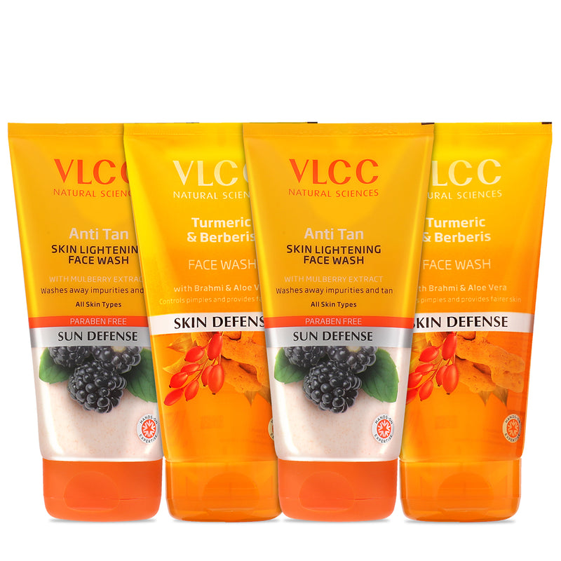 VLCC Anti Tan Skin Lightening and Turmeric and Berberris Face wash - Buy from Indicrest