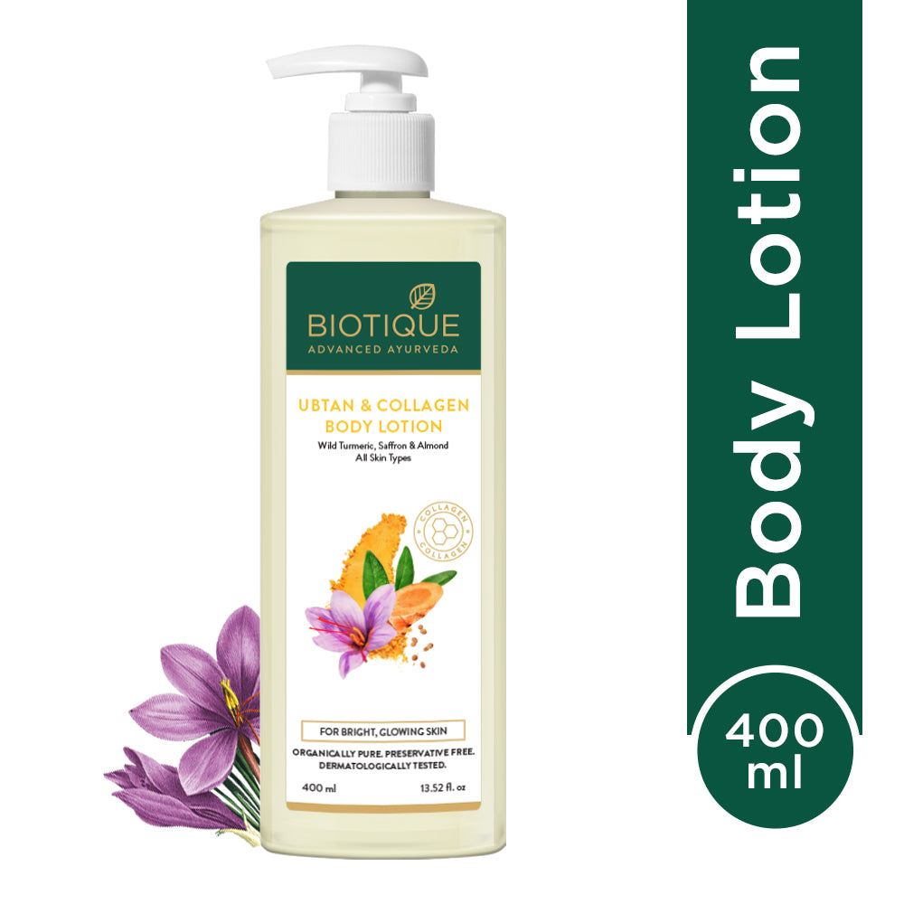 Biotique Ubtan & Collagen Body Lotion, 400ml - Buy from Indicrest