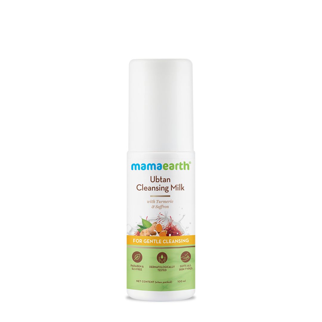 Mamaearth Ubtan Cleansing Milk with Turmeric & Saffron for Gentle Cleansing, 100ml - Image 7 - Buy from Indicrest