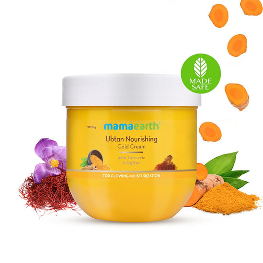 Mamaearth Ubtan Nourishing Cold Cream with Turmeric & Saffron for Glowing Moisturization, 200g - Buy from Indicrest