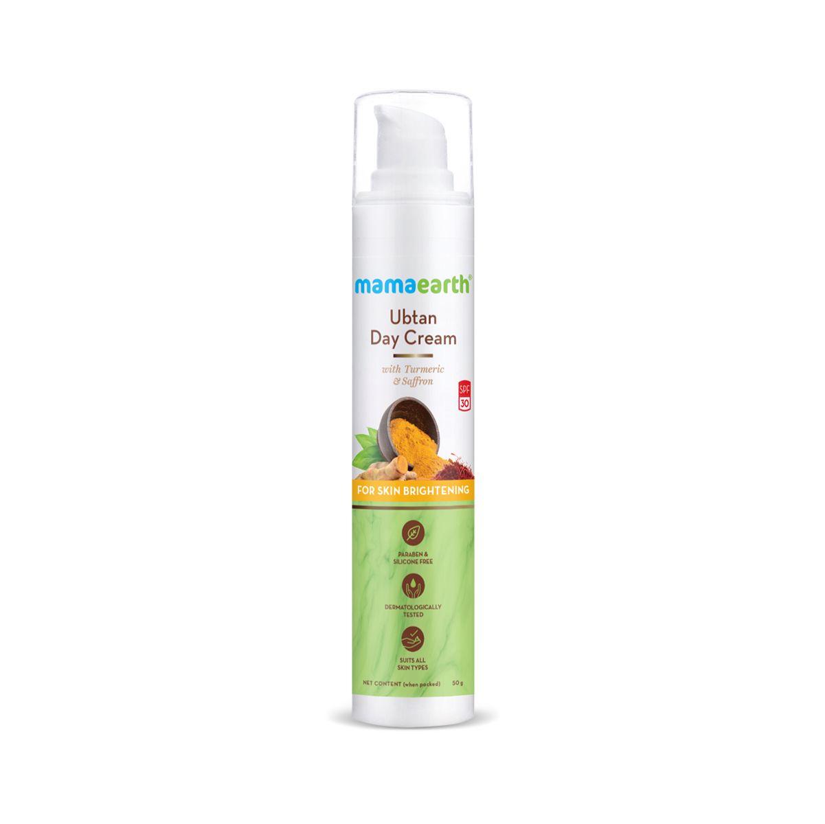 Mamaearth Ubtan Day Cream with Turmeric & Saffron for Skin Brightening, 50g - Image 8 - Buy from Indicrest